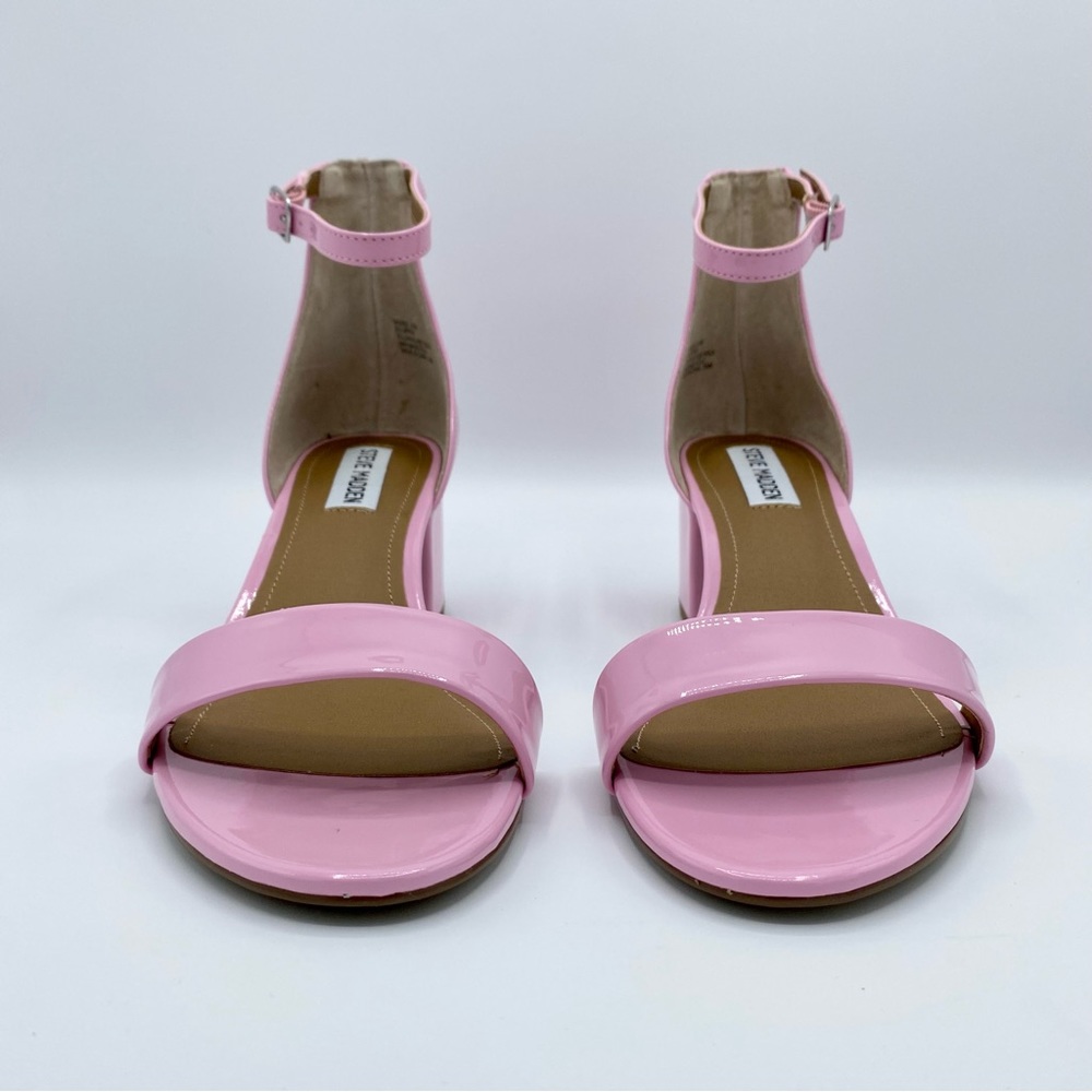 Steve Madden Pink Patent Irenee Ankle Strap Sandal Size 9.5 - Picture 7 of 15